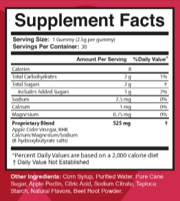 Jellythin Supplement Facts