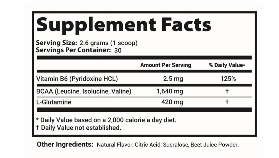 BrainLive supplement facts